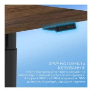 Комп'ютерний стіл Sihoo D05 Walnut/Black (D05-104/D05-107) (UA)