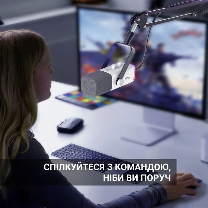 Мікрофон Fifine AM8TW USB/XLR White (AM8TW) (UA)