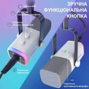 Мікрофон Fifine AM8TW USB/XLR White (AM8TW) (UA)