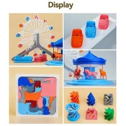 Пластик для 3D-принтера Creality PLA Fast, Ender, 1.75мм black1kg+white 1kg (3301010395) (UA)