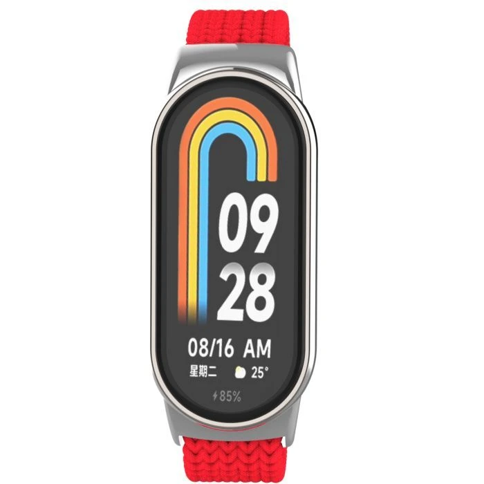 Ремешок для фитнес браслета Armorstandart Braided Solo Loop для Xiaomi Smart Band 10/9/8 Red (ARM86884) (UA)