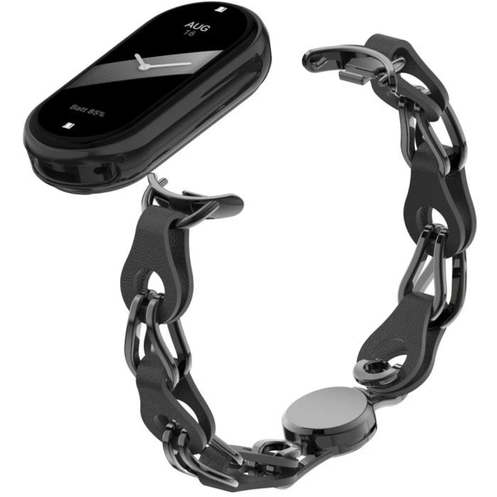 Ремешок для фитнес браслета Armorstandart Chain Wristband для Xiaomi Smart Band 10/9/8 Black (ARM86887) (UA)