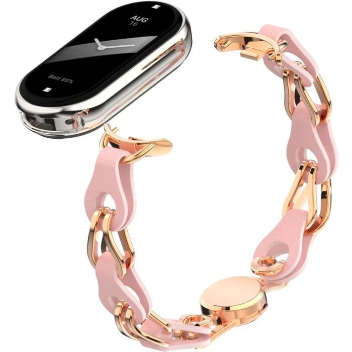 Ремешок для фитнес браслета Armorstandart Chain Wristband для Xiaomi Smart Band 10/9/8 Pink (ARM86888) (UA)