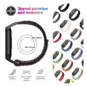 Ремінець для фітнес браслета Armorstandart для Xiaomi Smart Band 10/9/8 Mint/Grey (ARM86899) (UA)