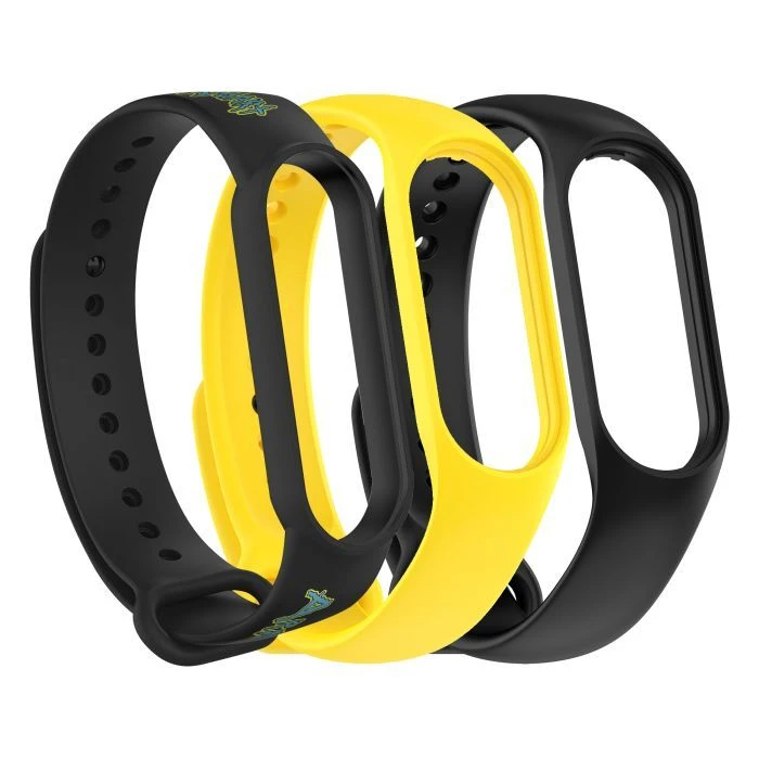 Ремінець для фітнес браслета Armorstandart комплект 3шт Xiaomi Mi Band 7/6/5 New Style Inscription (ARM87044) (UA)