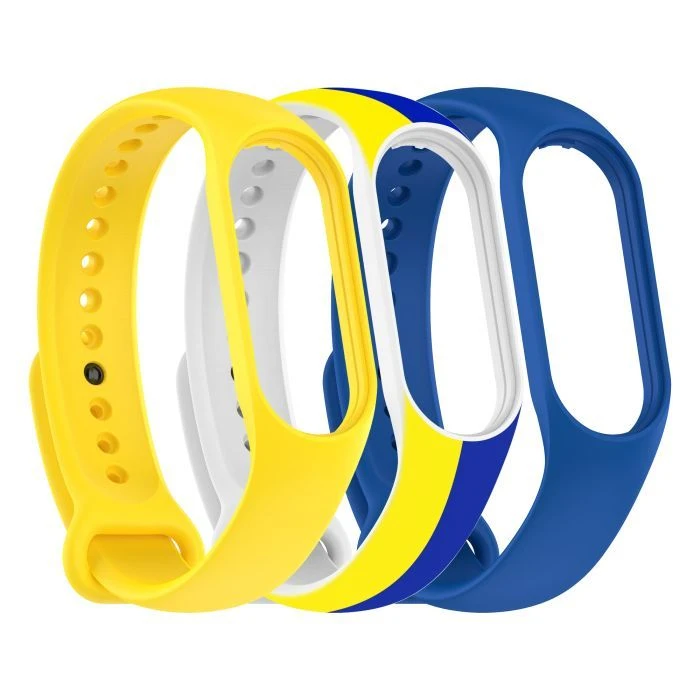 Ремінець для фітнес браслета Armorstandart комплект 3шт Xiaomi Mi Band 7/6/5 New Style Ukraine (ARM75053) (UA) Сумісність: Xiaomi Mi Band 5, Xiaomi Mi Band 6,