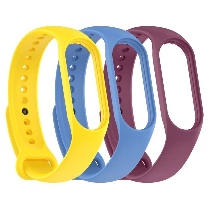 Ремінець для фітнес браслета Armorstandart комплект 3шт Xiaomi Mi Band 7/6/5 New Style Viola (ARM87046) (UA)