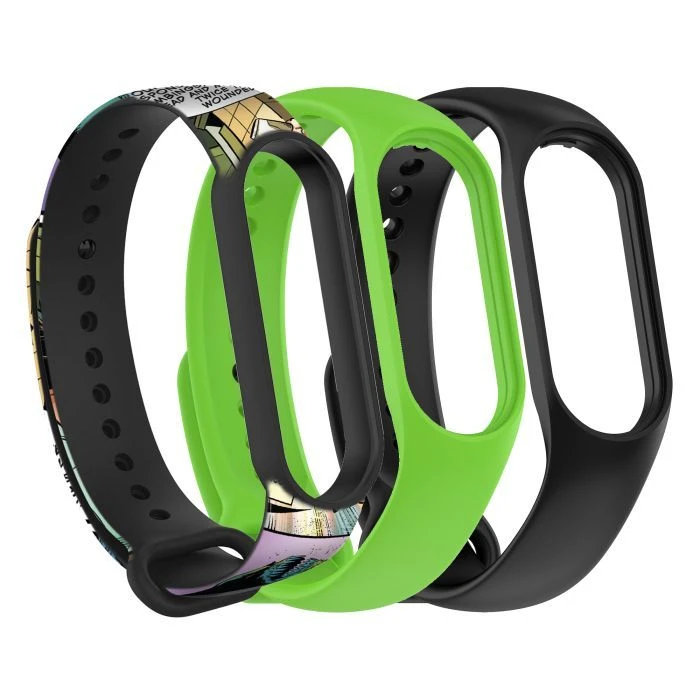Ремінець для фітнес-браслета Armorstandart комплект 3шт Xiaomi Mi Band 7/6/5 New Style Wolverine (ARM87047) (UA) Сумісність: Xiaomi Mi Band 5, Xiaomi Mi Band 6,