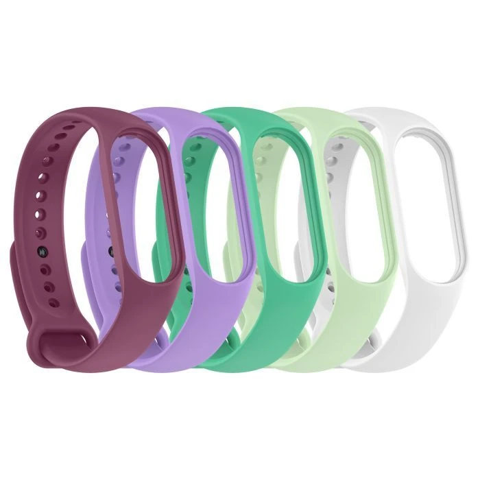 Ремінець для фітнес браслета Armorstandart комплект 5шт Xiaomi Mi Band 7/6/5 New Style Floral (ARM75059) (UA) Сумісність: Xiaomi Mi Band 5, Xiaomi Mi Band 6,