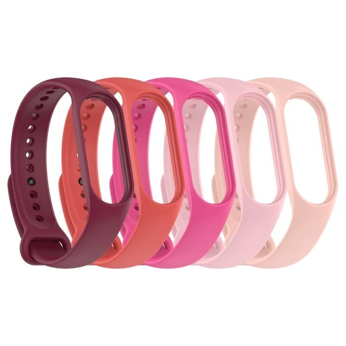 Ремінець для фітнес-браслета Armorstandart комплект 5шт Xiaomi Mi Band 7/6/5 New Style Pink Punch (ARM75066) (UA) Сумісність: Xiaomi Mi Band 5, Xiaomi Mi Band 6,