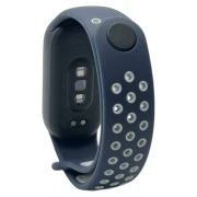 Ремінець для фітнес браслета BeCover Vents Style для Xiaomi Mi Smart Band 9 Blue-White (711987) (UA)