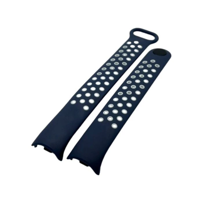 Ремешок для фитнес браслета BeCover Vents Style для Xiaomi Mi Smart Band 9 Blue-White (711987) (UA)