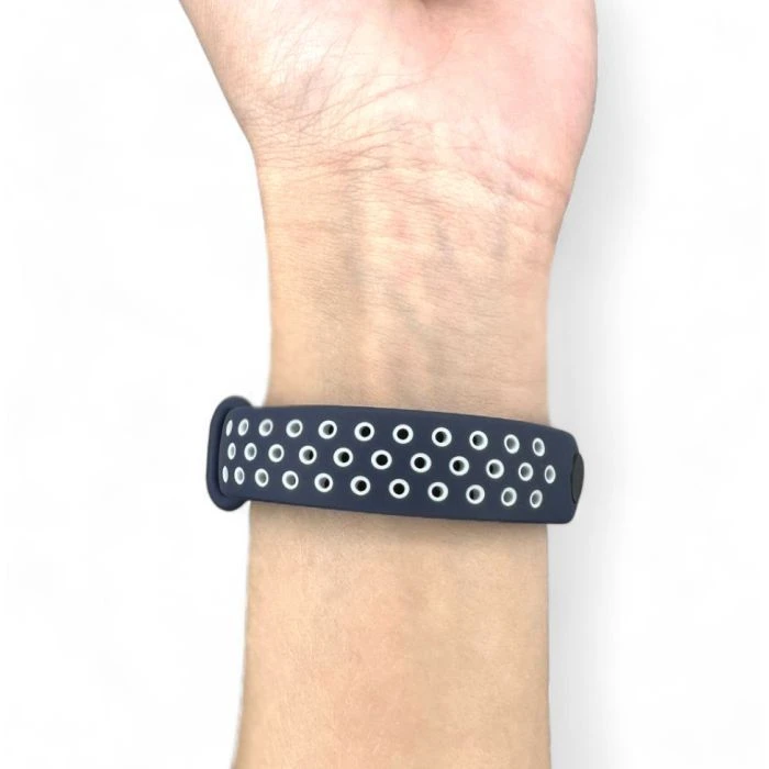 Ремешок для фитнес браслета BeCover Vents Style для Xiaomi Mi Smart Band 9 Blue-White (711987) (UA)