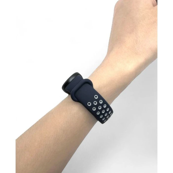 Ремешок для фитнес браслета BeCover Vents Style для Xiaomi Mi Smart Band 9 Blue-White (711987) (UA)