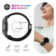 Ремінець для смарт-годинників Armorstandart Braided Solo Loop для Samsung Galaxy Watch 7 / FE / 6 / 6 Classic / 5 / 5 Pro / 4 / 4 Classic Ro (ARM86841) (UA)