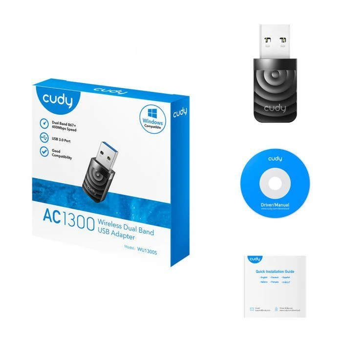 Сетевая карта Wi-Fi Cudy WU1300S (UA) Скорость передачи данных: до