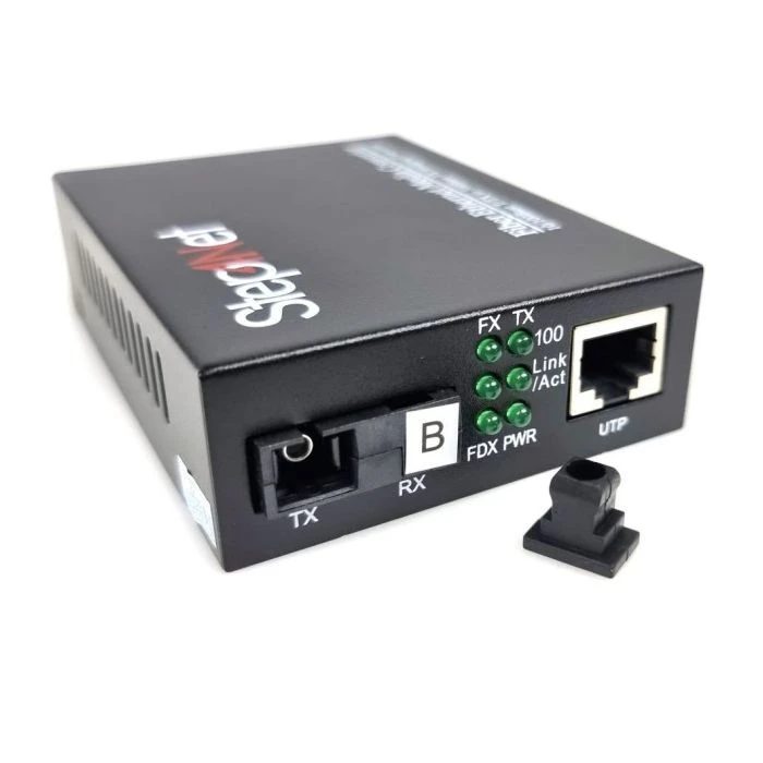 10/100Base-TX to 100Base-FX, SM, 1550nm, SC/PC, 20км Step4Net (MC-R-0,1-1SM-1550nm-20-LFP) (UA)