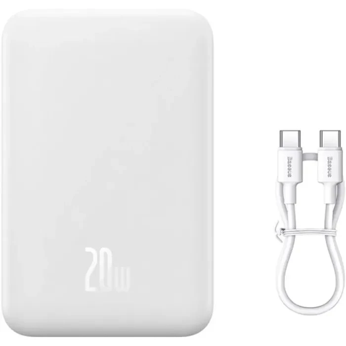 Baseus Magnetic Mini Wireless 20000mAh 20W, White (PPCX150002) (UA)