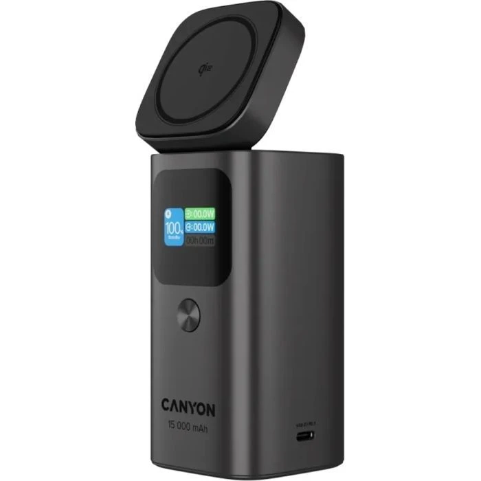 Canyon 15000mAh OnPower 150 Qi2 magnetic Grey (CNS-CPB150DG) (UA)