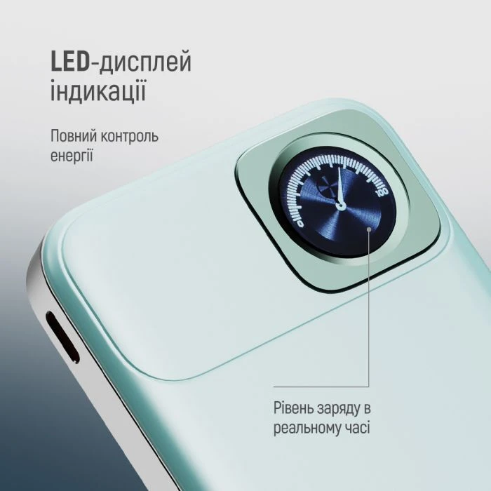 ColorWay 10 000 mAh PD/22.5W, 15W MagSafe & Watch Wireless Aquamarine (CW-PB100LPA2MT-WPDD) (UA)