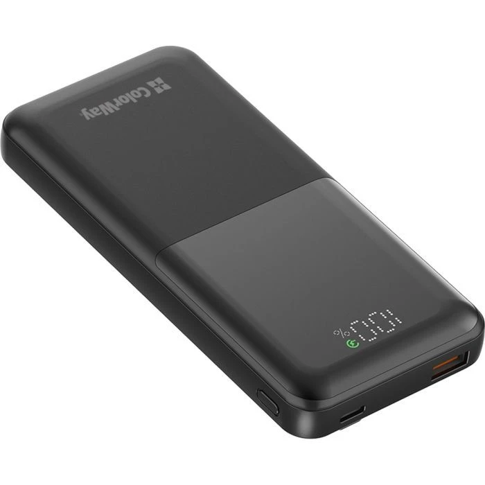 ColorWay 10 000 mAh PD/22.5W, QC/3.0, LCD, Black (CW-PB100LPB3BK-PDD) (UA)