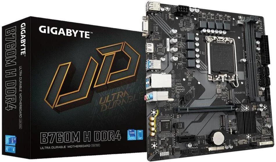 GIGABYTE B760M H DDR4 Бренд: GIGABYTE; Тип разъема CPU: Socket