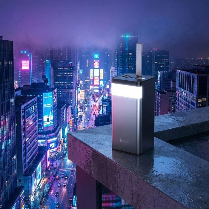 HOCO 50000mAh Powermaster PD/20W, QC/22.5W, Lamp, Black (J86A / 714738) (UA) Ємність: 50000 mAh; Призначення: для