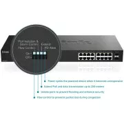 Комутатор мережевий D-Link DGS-1018P (UA)