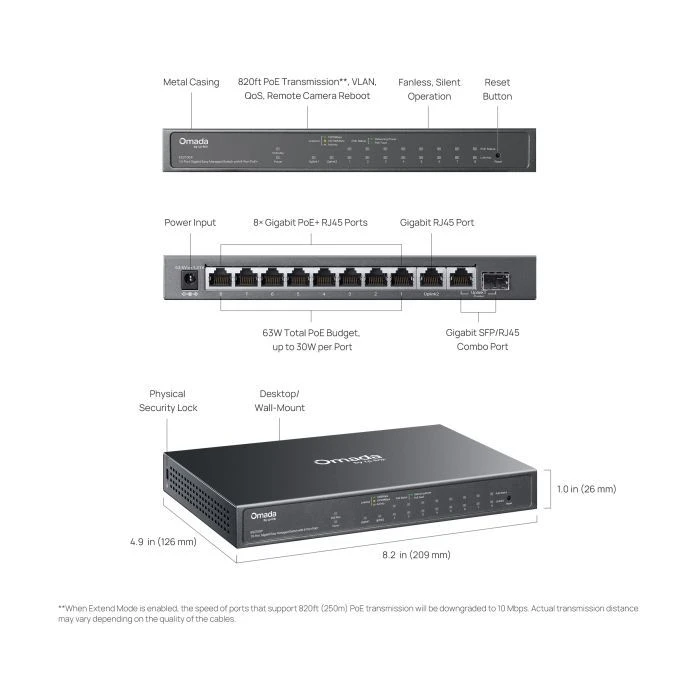 Комутатор мережевий D-Link ES210GP (UA) Тип: smart; Кількість портів: 10;