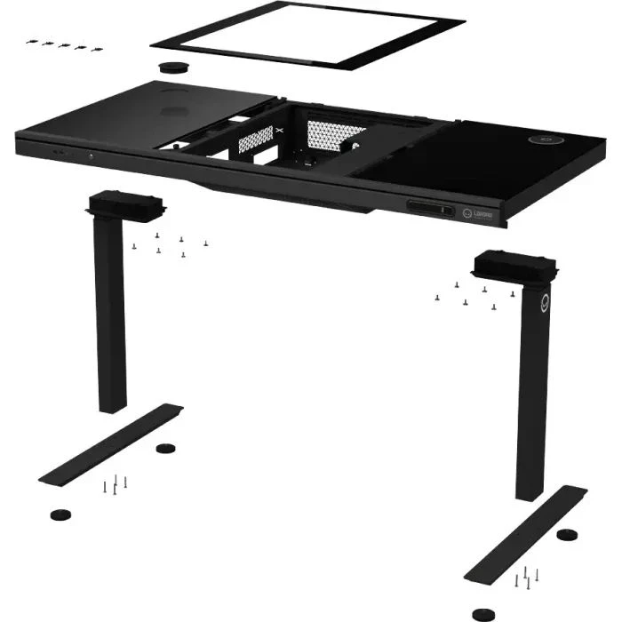 Комп'ютерний стіл Lorgar ELITE 90G Glass Black (LRG-DE90G) (UA)