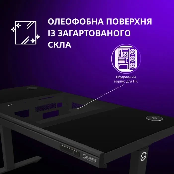 Компьютерный стол Lorgar ELITE 90W Wood Black (LRG-DE90W) (UA)