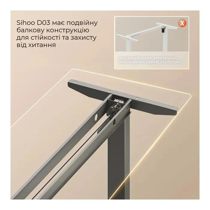 Компьютерный стол Sihoo D03 Walnut/Black (D03-104/D03-108) (UA)