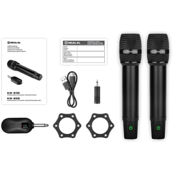 Микрофон REAL-EL KM-850 Black (EL121900002) (UA)