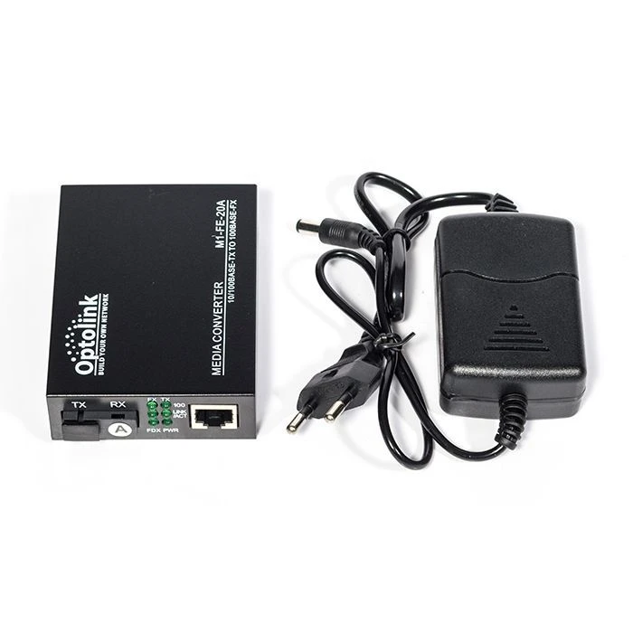 Optolink 100M, 20km, SC, RJ45, Tx 1310nm (1M-FE-20A) (UA)