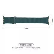 Ремешок для смарт-часов Armorstandart Leather Loop для Apple Watch 42 (Series 11-10)/41/40/38 Forest Green (ARM53317) (UA)