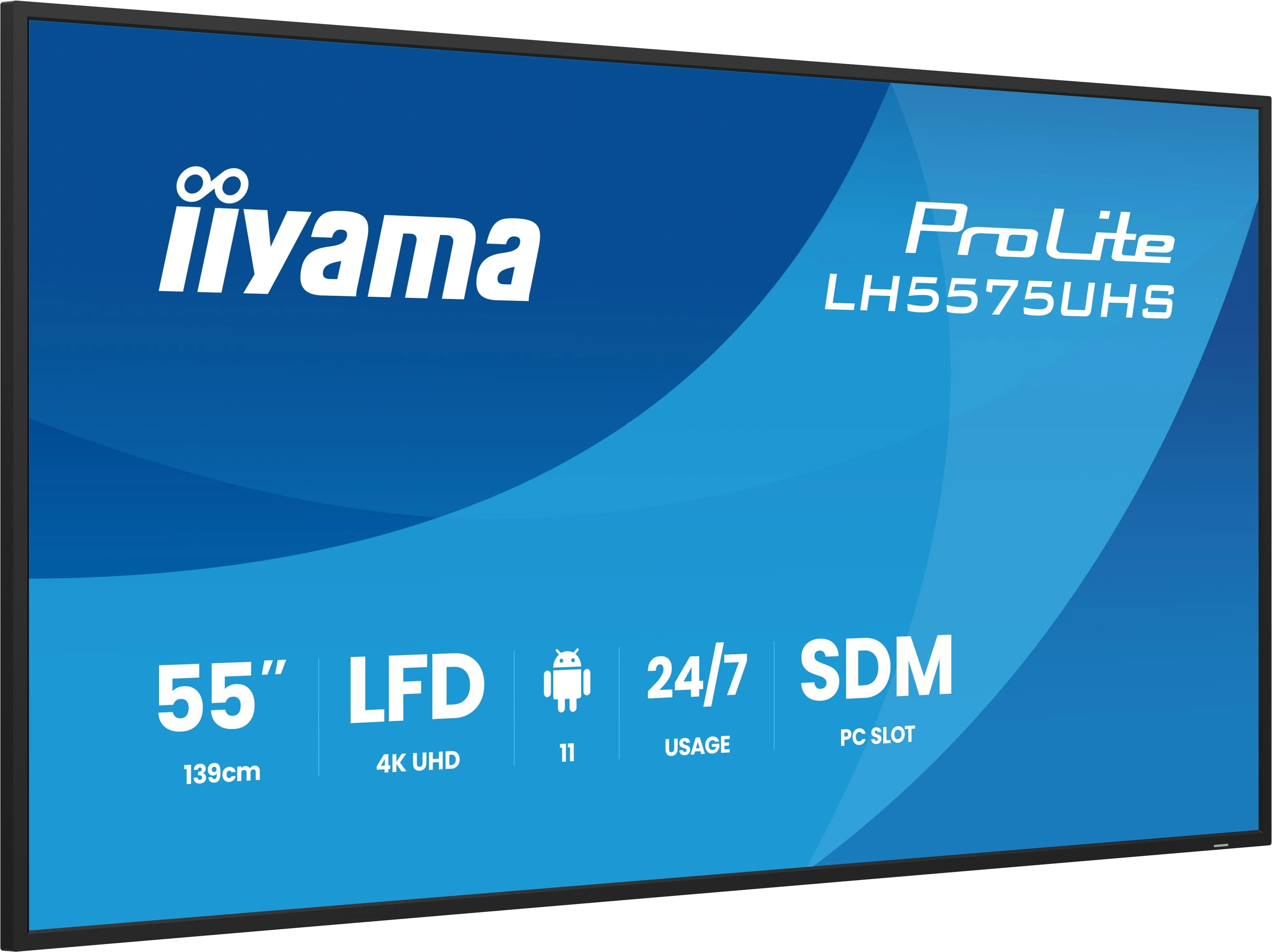 Iiyama ProLite LH5575UHS-B2AG 54.6  (UA) Цвет: черный; Тип: ЖК-панель;