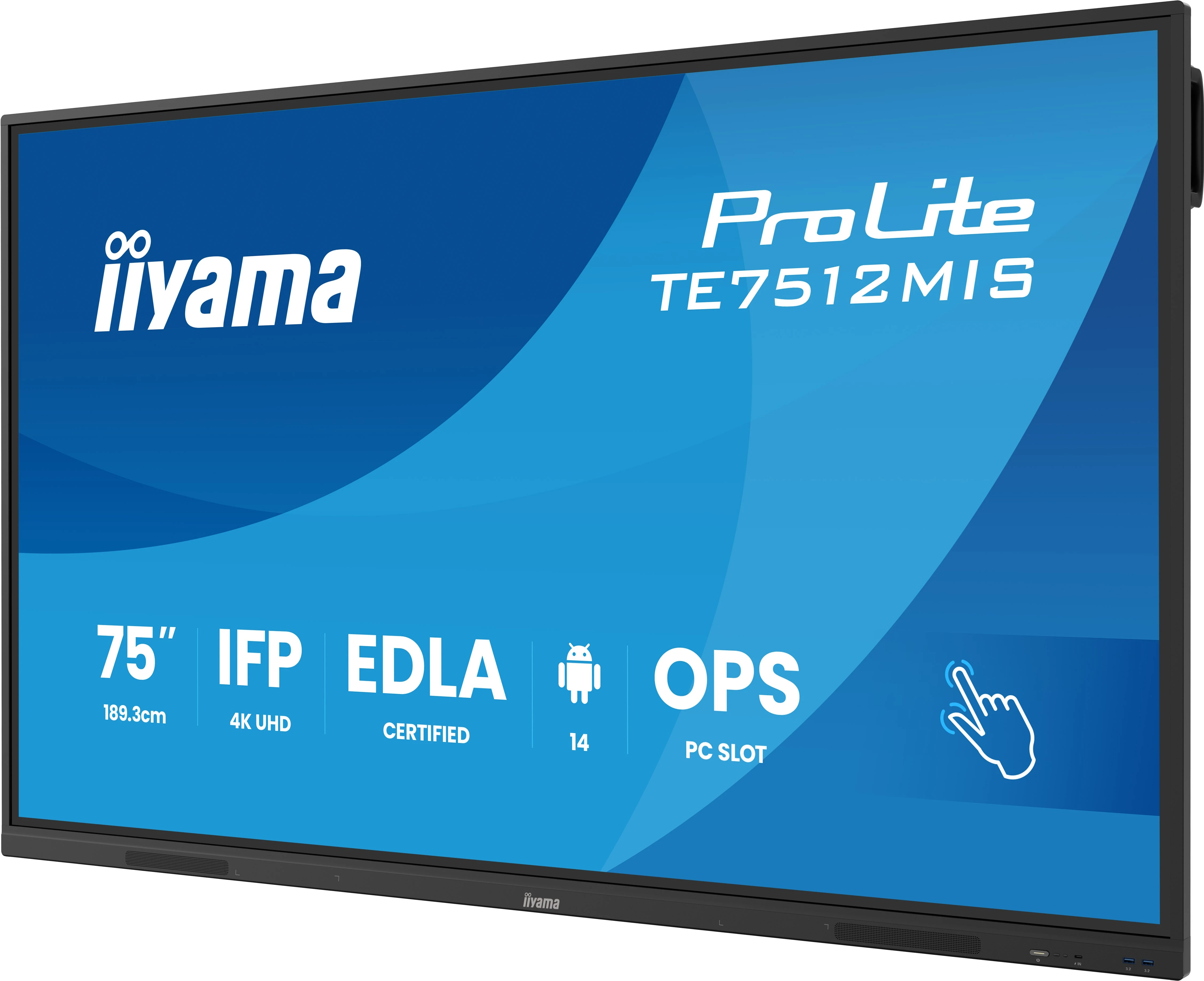 Iiyama ProLite TE7512MIS-B4AG 75  (UA) Цвет: черный; Тип: ЖК-панель;