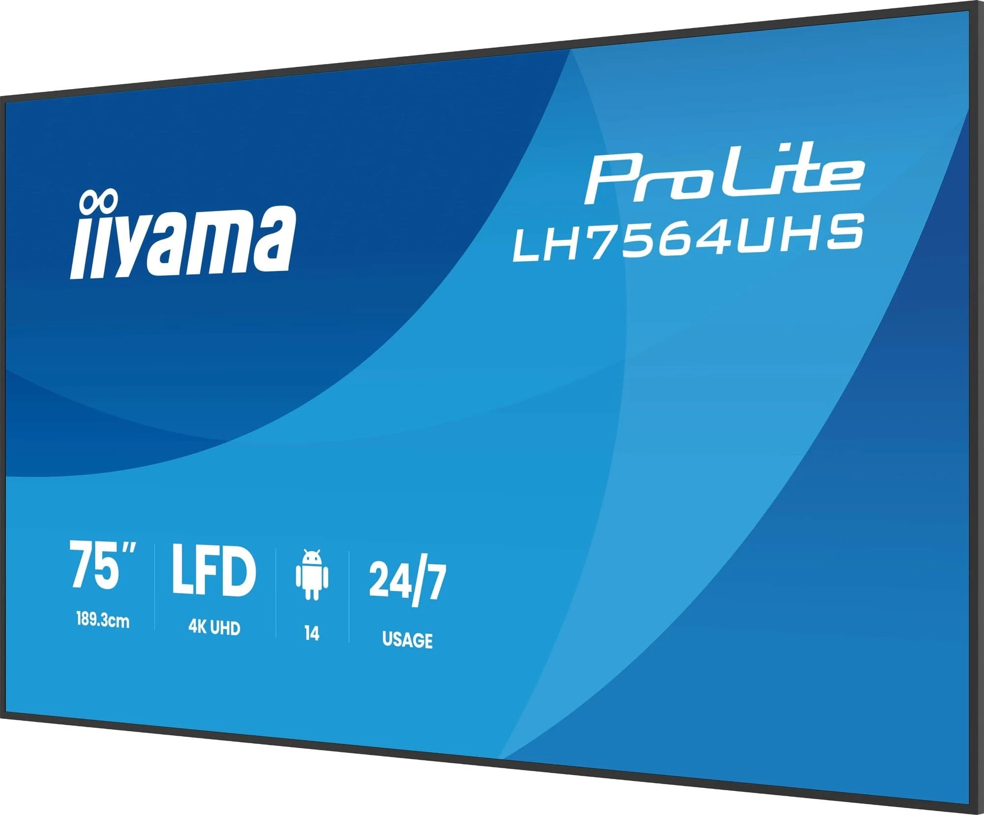 Iiyama ProLite LH7564UHS-B1AG 75  (UA) Колір: чорний; Тип: ЖК-панель;