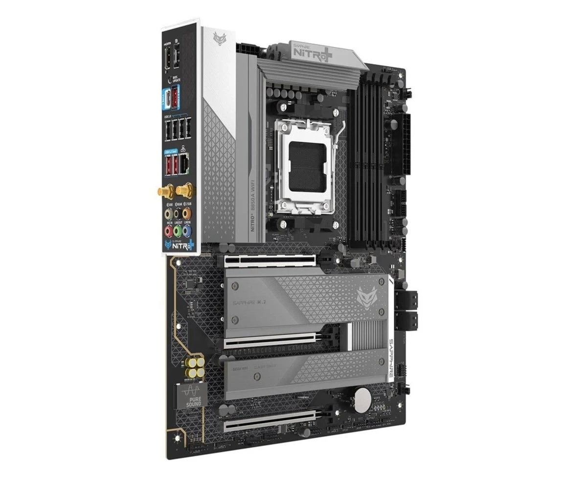 Sapphire NITRO+ B850A WIFI7 (52123-03-40G) EU Конструкція блоку живлення: 12+2+1;