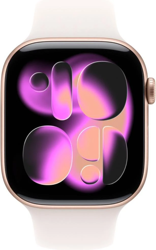 Смарт-часы Apple Watch Series 11 GPS + Cellular 42mm Rose Gold Alu. Case w. Light Blush Sport Band - S/M (MF8E4)