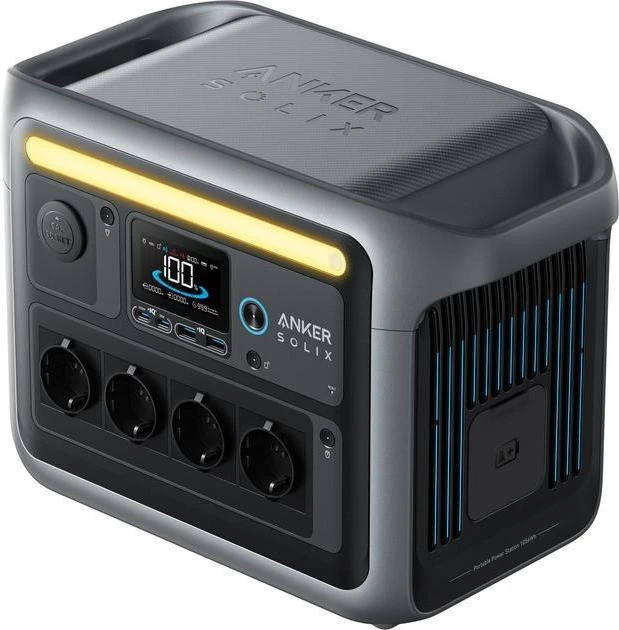 Зарядна станція Anker SOLIX C1000X 1056Wh 1800W (A1761311) Бренд: Anker; Розетка AC 230В: 4; USB Type-C: