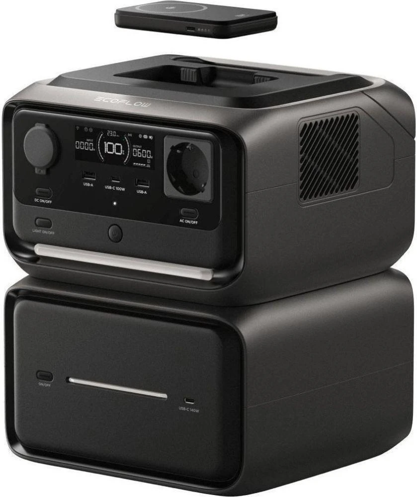 Зарядная станция EcoFlow RIVER 3 Max Plus Wireless (EFRIVER3MP-Wireless-EU-CBOX) Бренд: EcoFlow; Розетка AC 230В: 3; USB