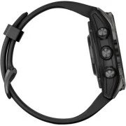 Смарт-годинники Garmin Fenix 7S Pro Sapphire Solar Carbon G. DLC Tit. з чорним ремінцем (010-02776-10/11/54)