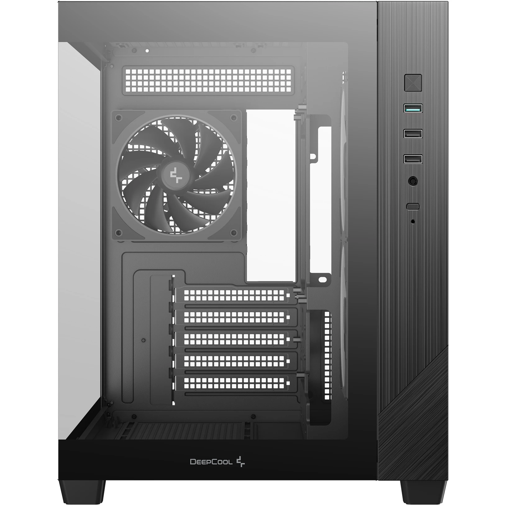 DeepCool CG330 3F Black (R-CG330-BKNGM3-G) без БП (UA) Типорозмір: Midi-Tower; Форм-фактор