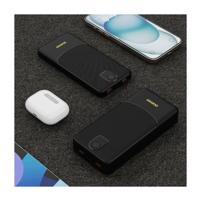 Dudao 10000mAh K10 12W, 2*USB-A, USB-C(IN), Black (6977196682164) (UA)
