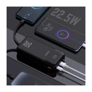 Dudao 30000mAh K15 MAX 22.5W, PD, QC, USB-A, Lightning, USB-C(In/Out), with USB-C/Lightning cables (6977196682478) (UA)