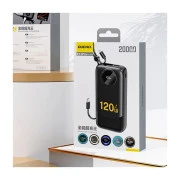 Dudao K13Pro 20000mAh 22,5W PD, QC, with built-in USB-C/Lightning cables (6977196680276) (UA)