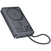 HOCO 10000 mAh Origen Dual PD/20W Magnetic with cable Type-C Metal Gray (Q44 / 714983) (UA)