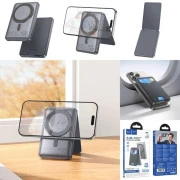 HOCO 5000mAh Title PD/20W Magnetic with stand + mini wallet Grey (Q46 / 714988) (UA)