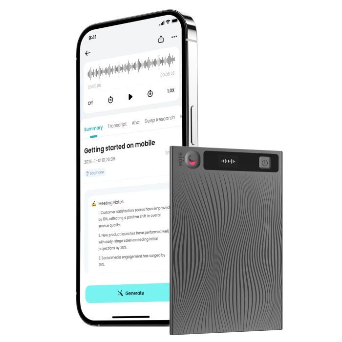 Mobvoi TicNote with IA Shadow 64GB Black (NE-79) (UA) Об'єм вбудованої пам'яті: 64 ГБ;